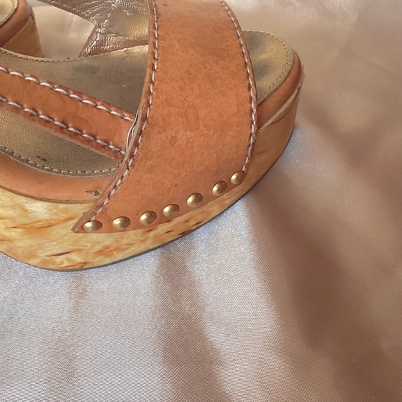 Prada BOHO Chunky Heel Platform Sandals 6.5 - Picture 5 of 7